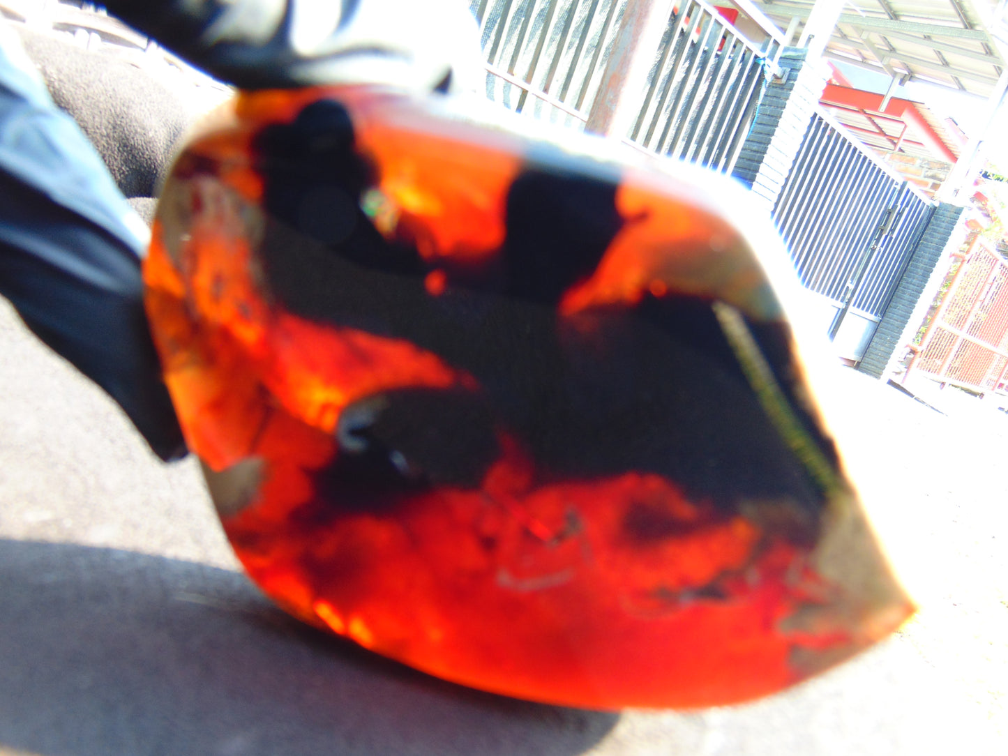 70 gram Slab polished Indonesian Sumatra Blue Amber for Healing 25Y117
