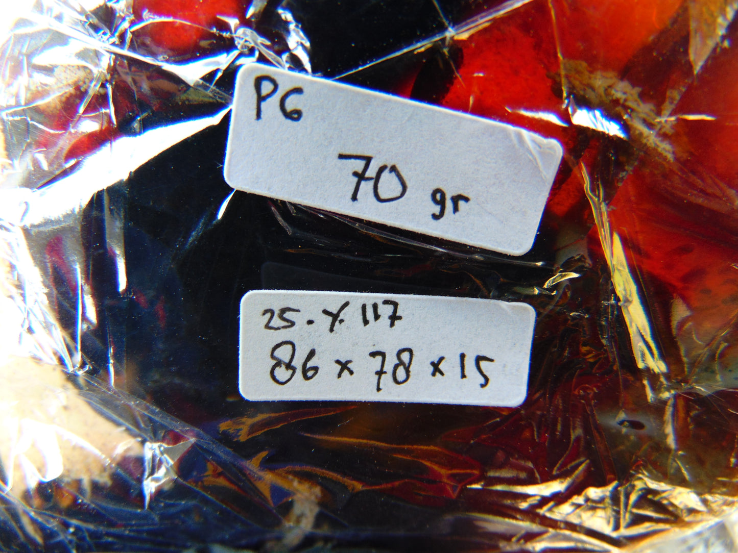 70 gram Slab polished Indonesian Sumatra Blue Amber for Healing 25Y117
