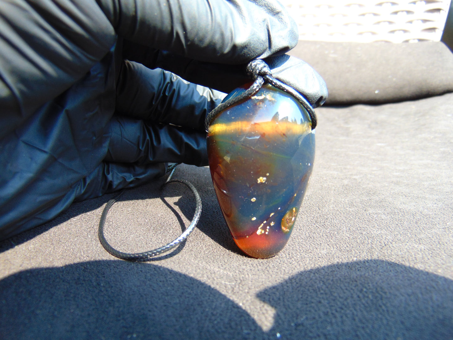 29 gr Pendant Indonesian Blue Amber for Healing N102