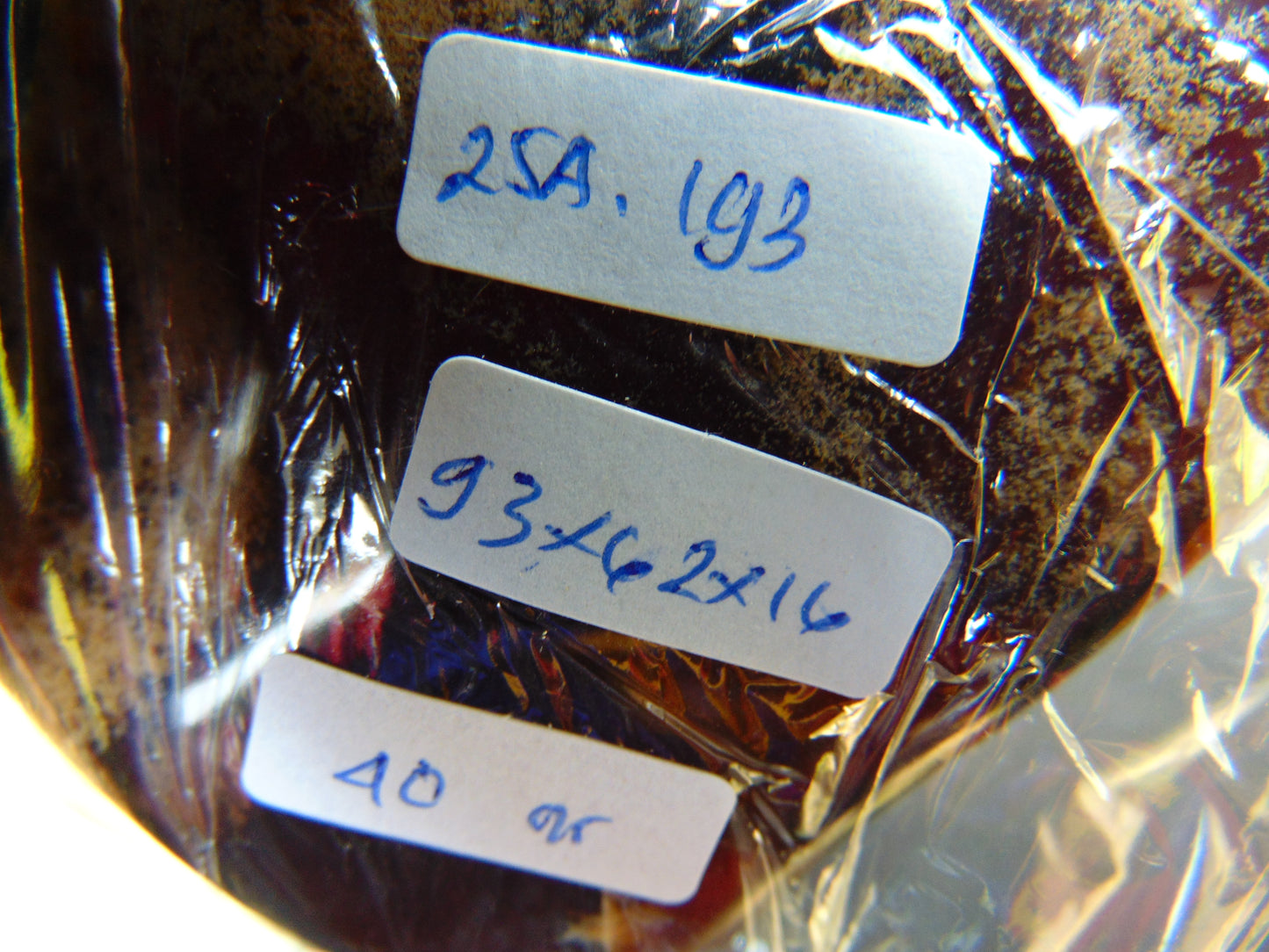 40 gram Slab Slim polished Indonesian Dark Blue Amber for Healing 25A193