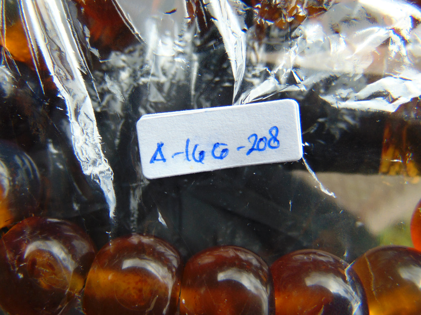 16 Beads Mala Bracelet Indonesian Yellow Blue Amber for Healing A16G208