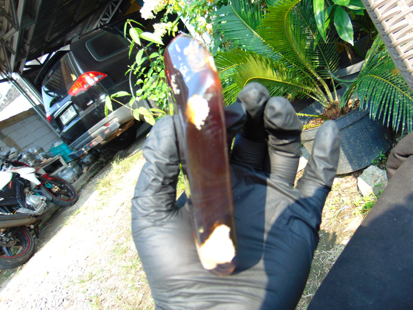 124 gram Slab polished Indonesian Red Amber for Healing 25Y103