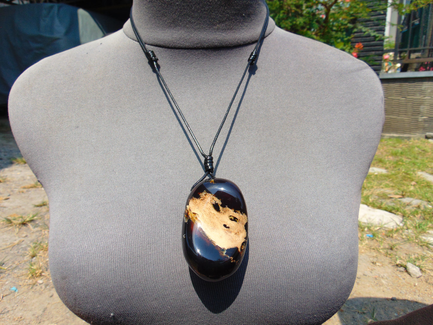 54 gr Pendant Indonesian Blue Amber for Healing 25F12