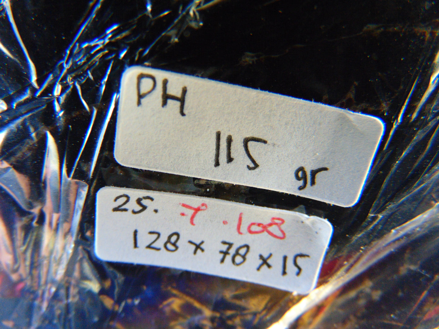 115 gram Slab polished Indonesian Sumatra Black Blue Amber for Healing 25Y108