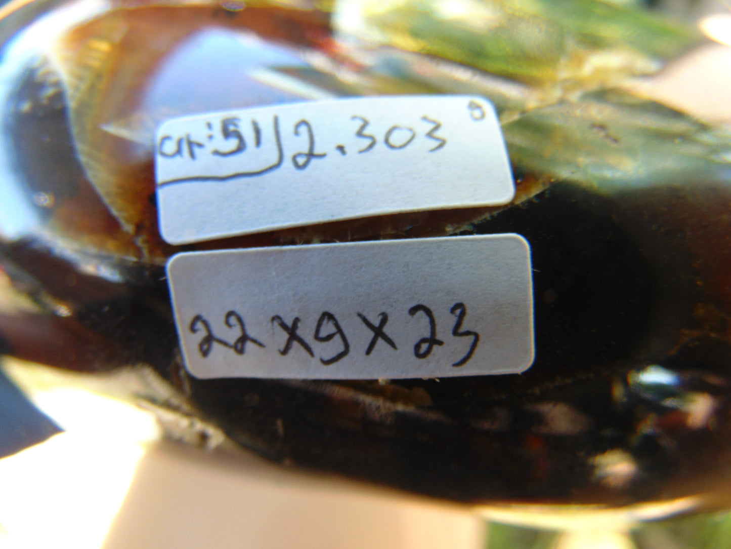 2303 gram Big full polished 23x22x9 cm Inclusion Indonesia Dark Blue Amber for Healing AR51