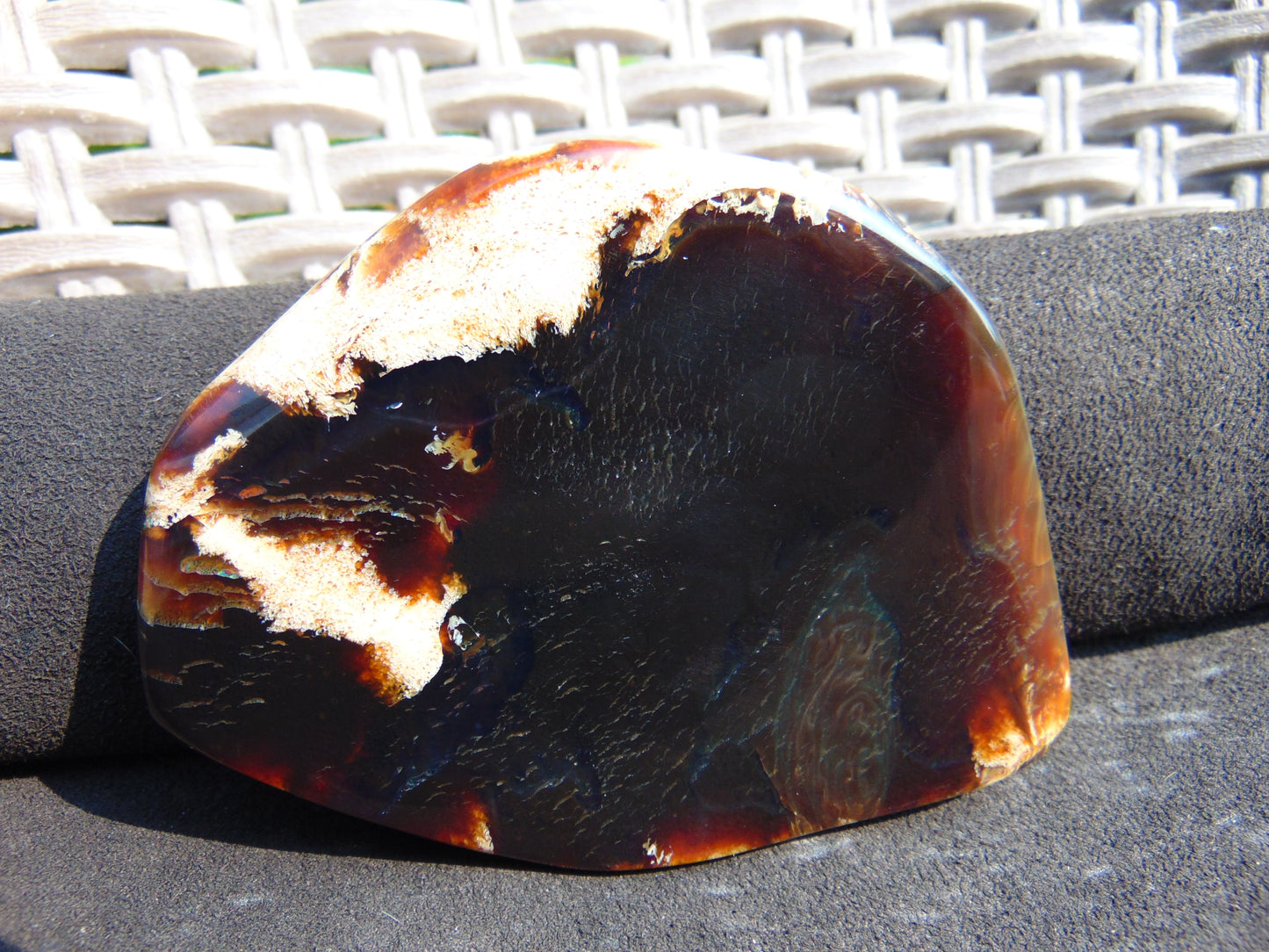 86 gram Slab polished Indonesian Sumatra Black Amber for Healing 25Y109