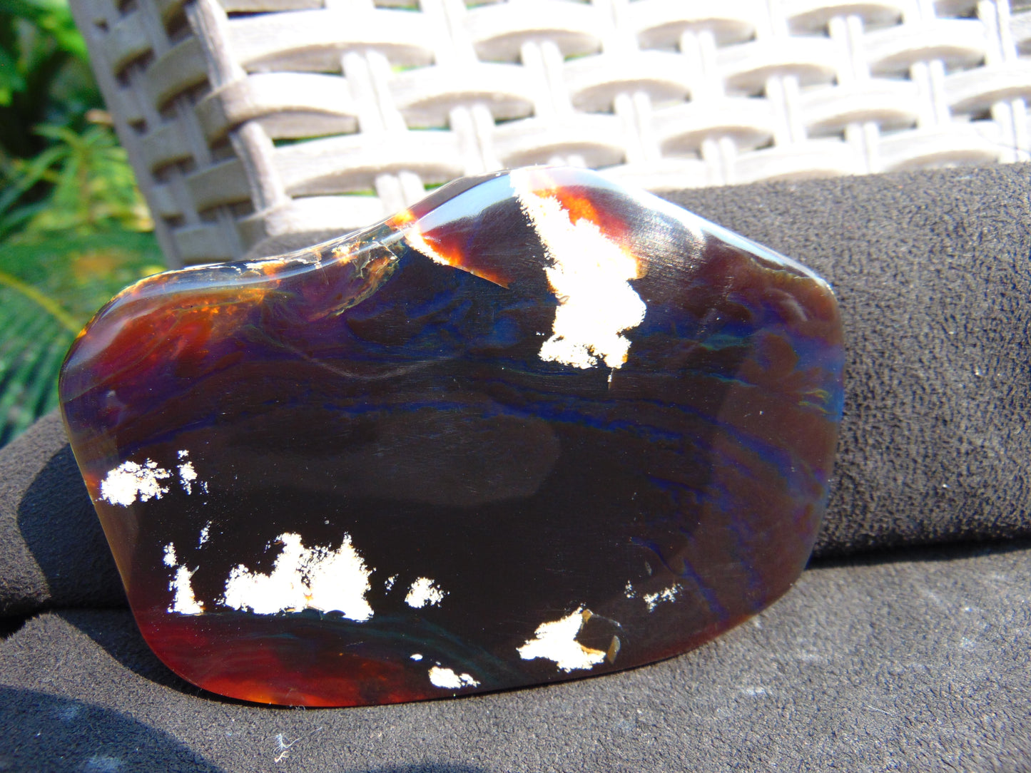 71 gram Slab polished Indonesian Sumatra Cherry Red Amber for Healing 25Y116