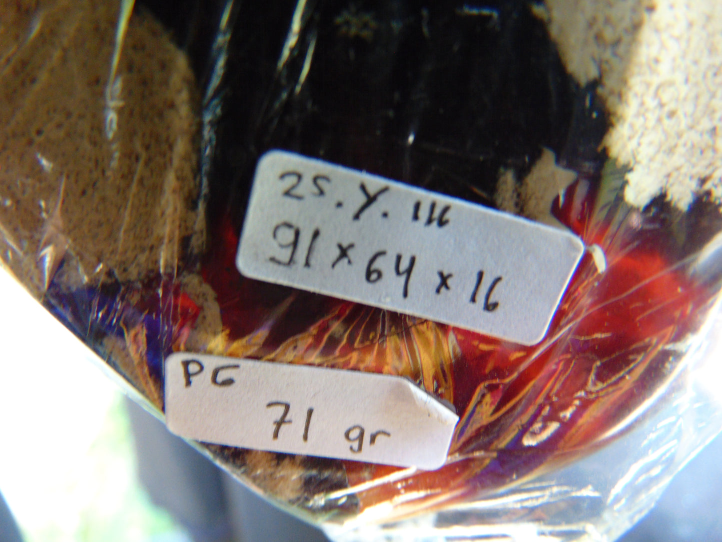 71 gram Slab polished Indonesian Sumatra Cherry Red Amber for Healing 25Y116
