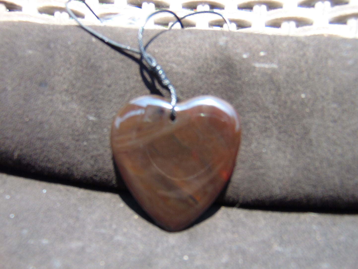 14 gr Heart Pendant Indonesian White Amber for Healing PCA136