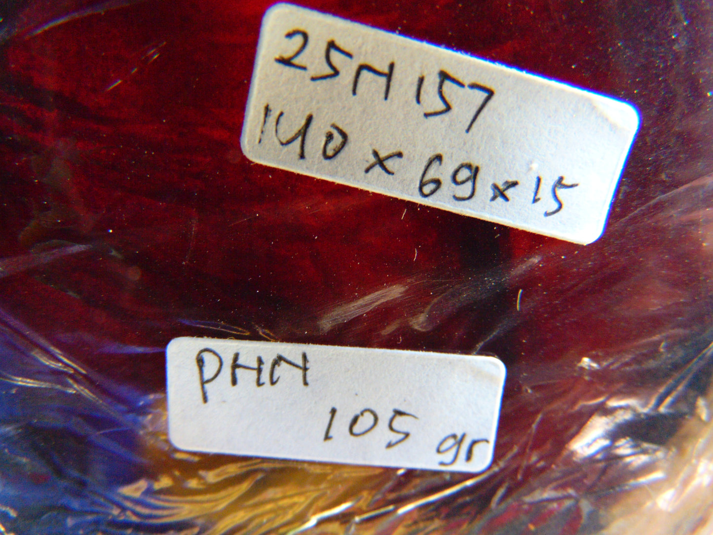 105 gram Slab polished Indonesian Dark Red Amber for Healing 25N157