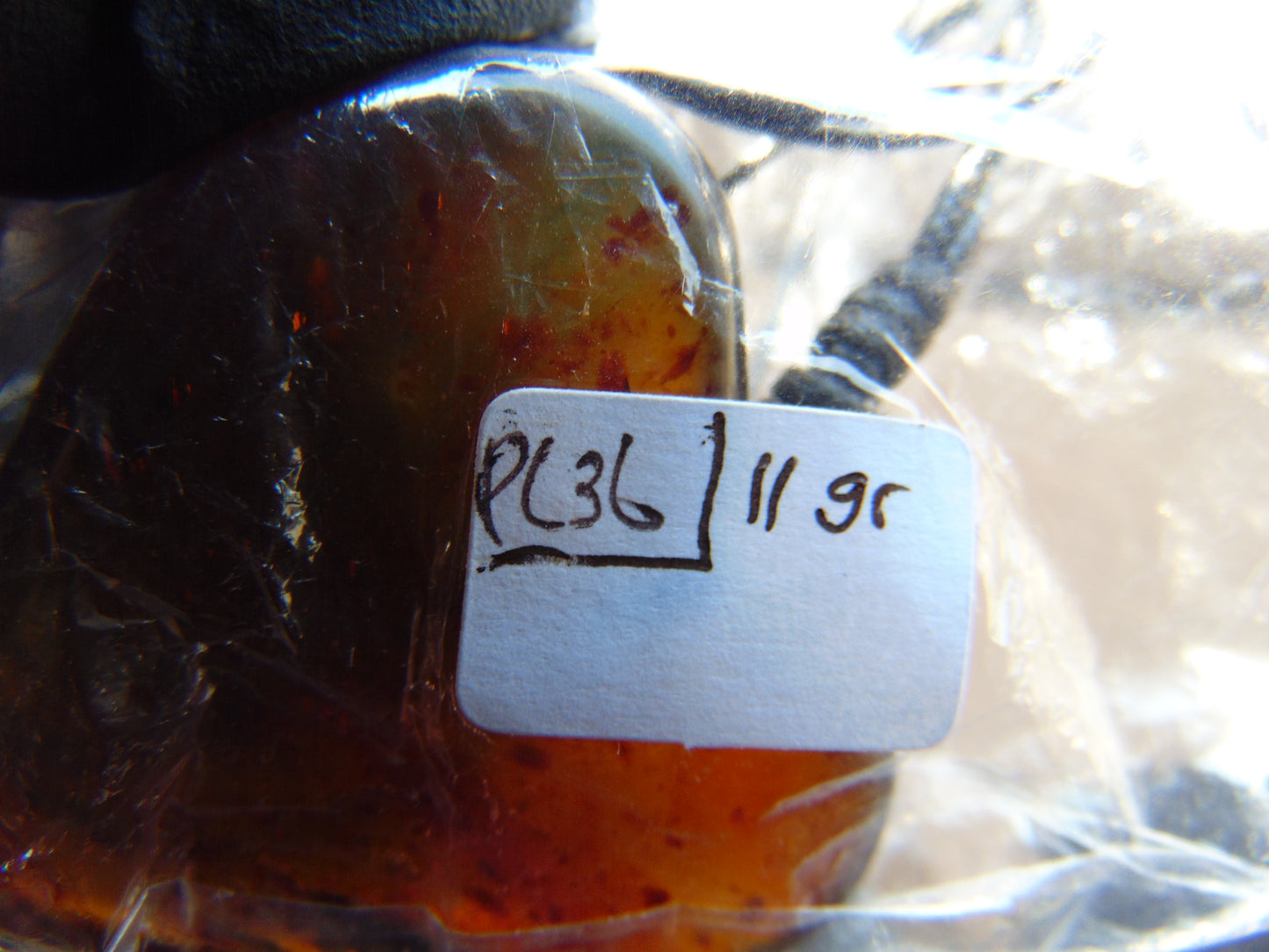 11 gr Heart Pendant Indonesian Blue Amber for Healing PL36