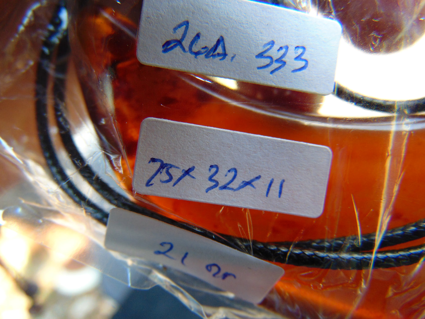21 gram Comma Pendant Indonesian Blue Amber for Healing 26A333