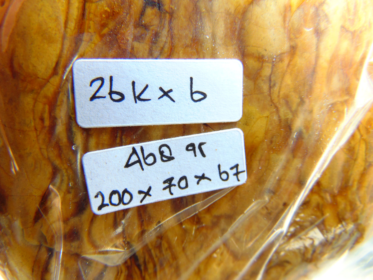 468 gram Polished Indonesia Yellow Aromatic Amber for Healing 26KX6