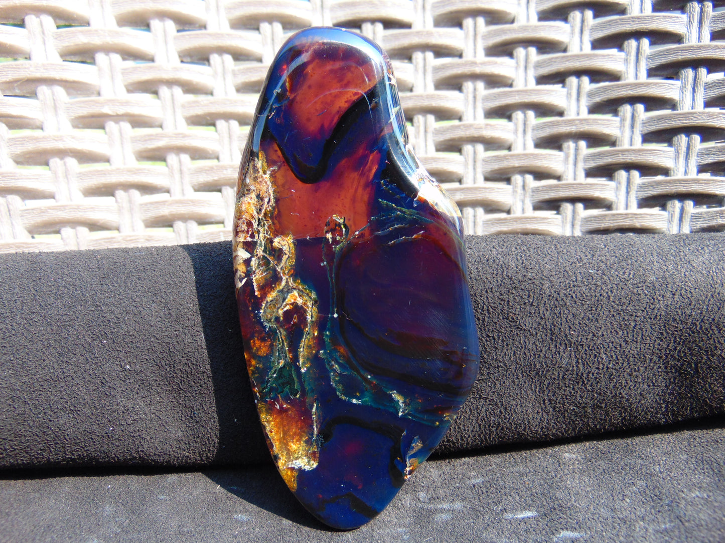 70 gram Slab polished Indonesian Blue Amber for Healing 25N147
