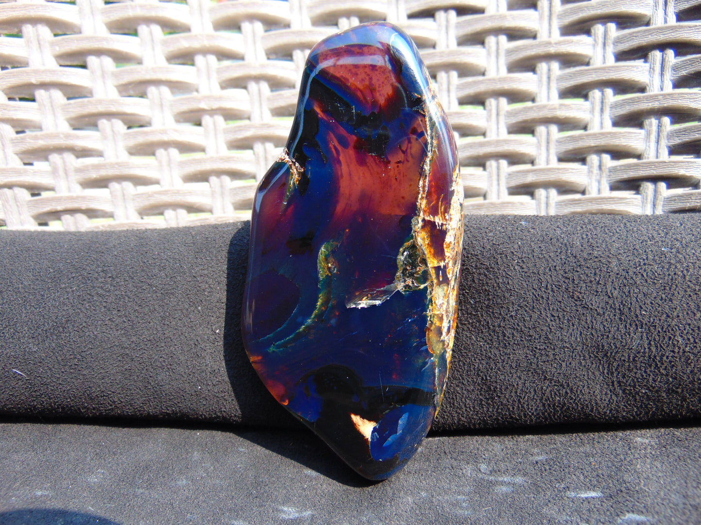 70 gram Slab polished Indonesian Blue Amber for Healing 25N147