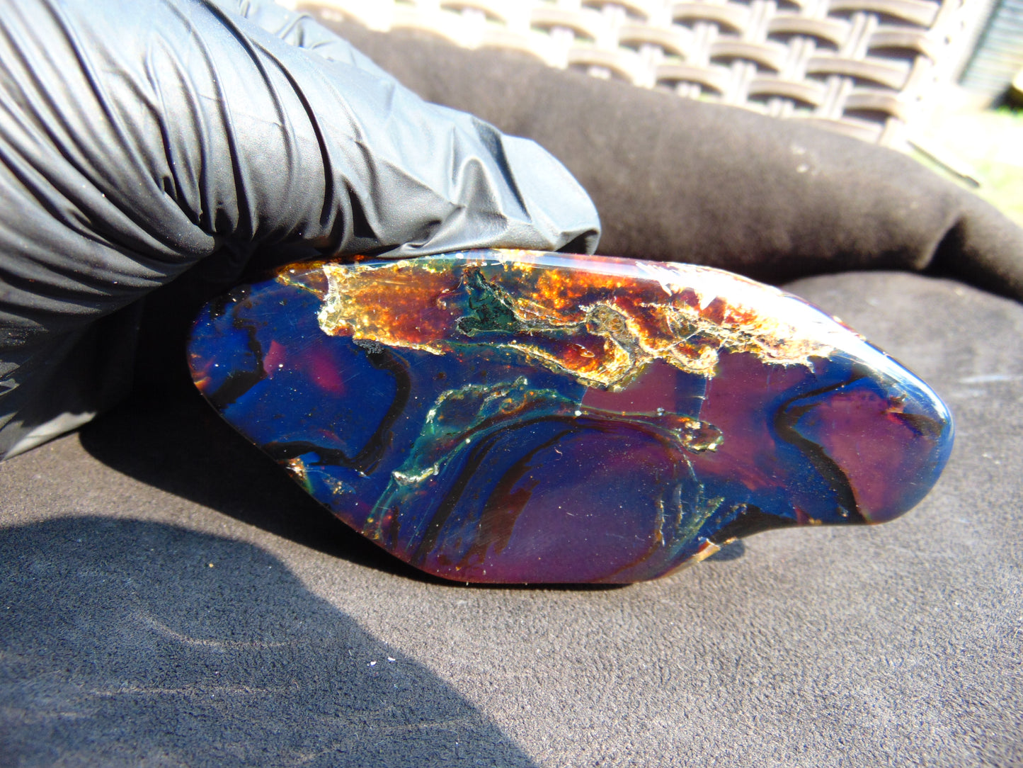 70 gram Slab polished Indonesian Blue Amber for Healing 25N147