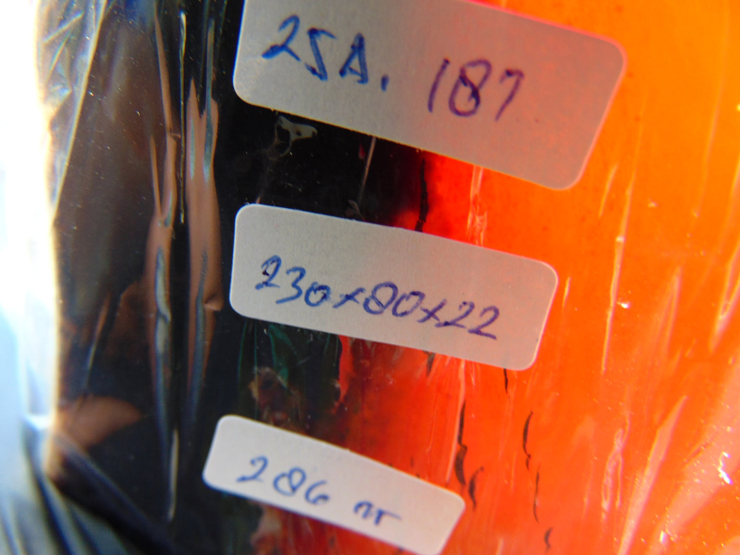 286 gram Slab Slim polished 230x80x22 m Indonesian Blue Amber for Healing 25A187