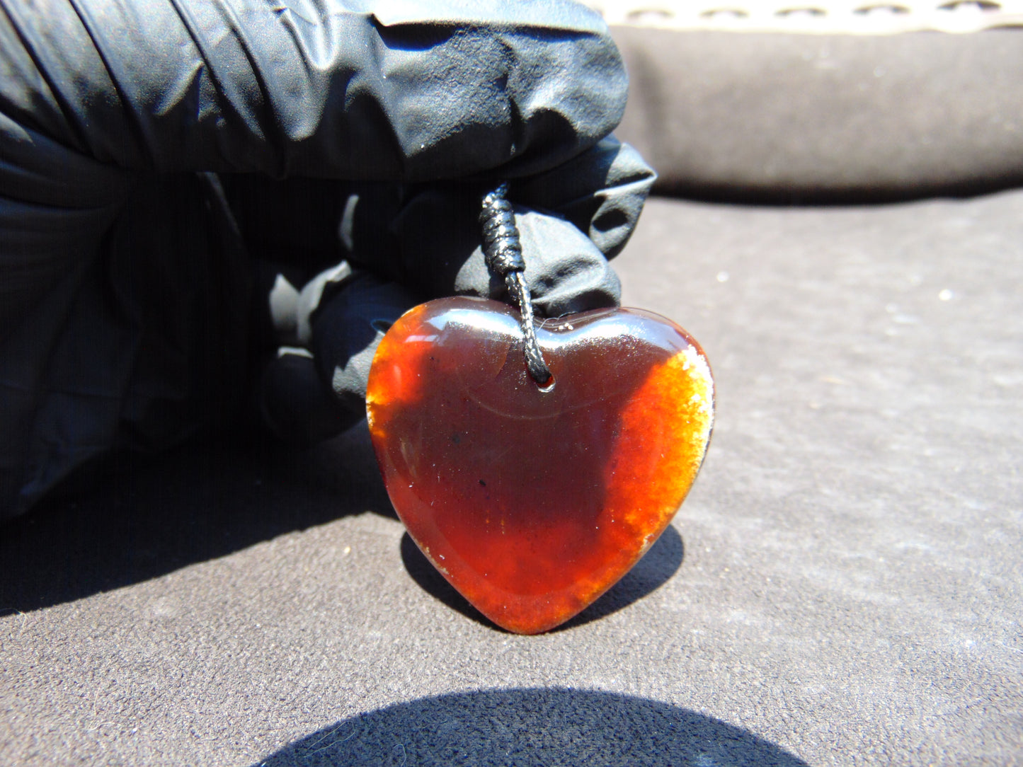 13 gr Heart Pendant Indonesian White Amber for Healing PCA134