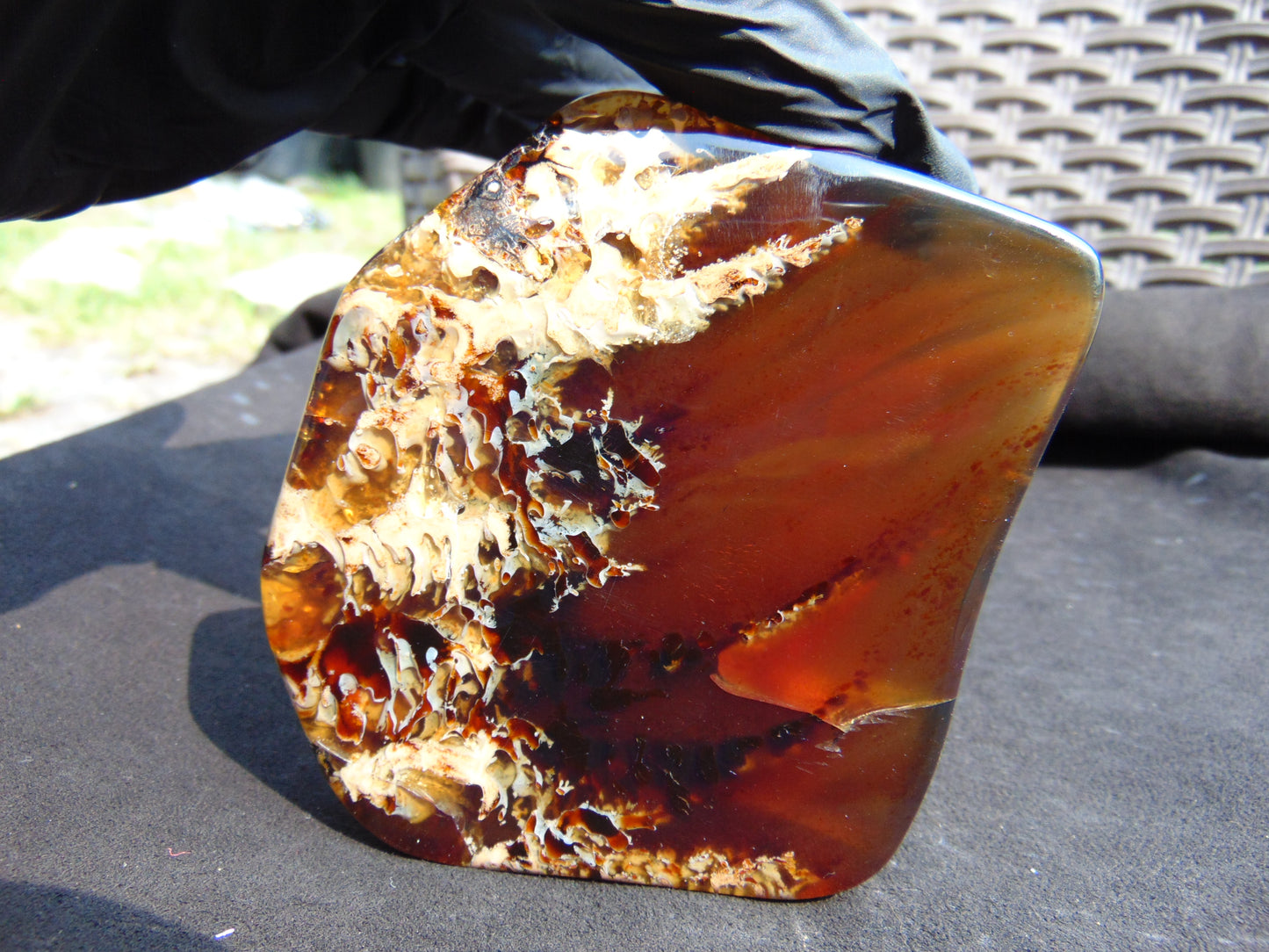 109 gram Slab polished Indonesian Red Amber for Healing 25Y106