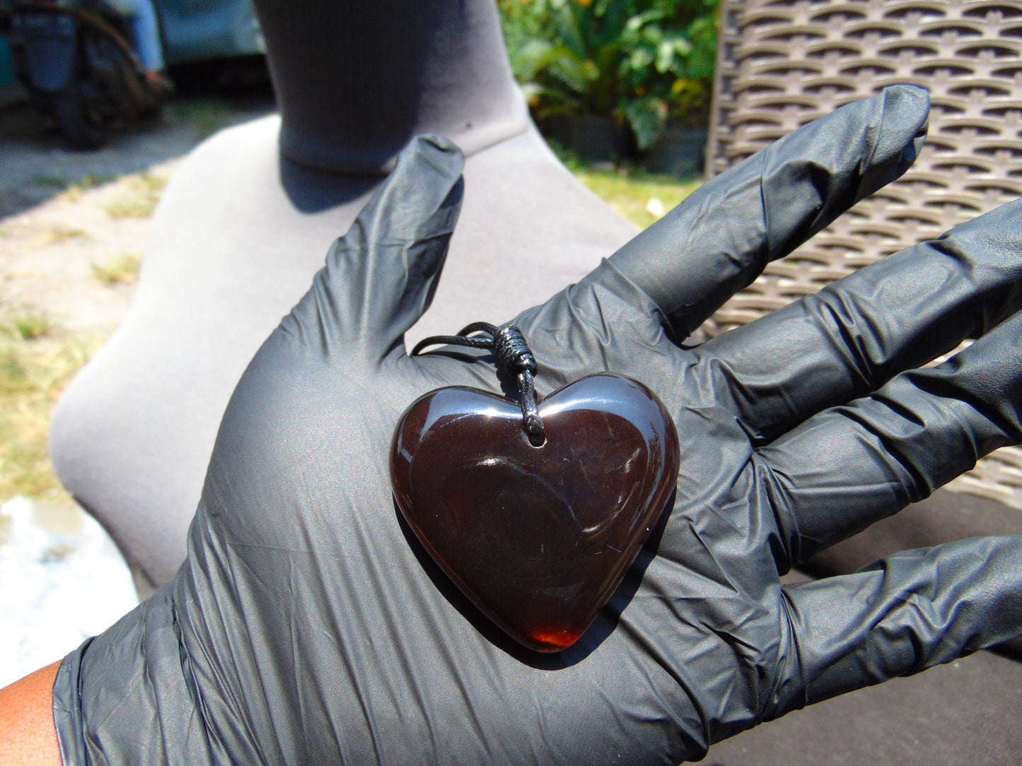 19 gr Heart Pendant Indonesian cherry red Amber for Healing PDAIK103