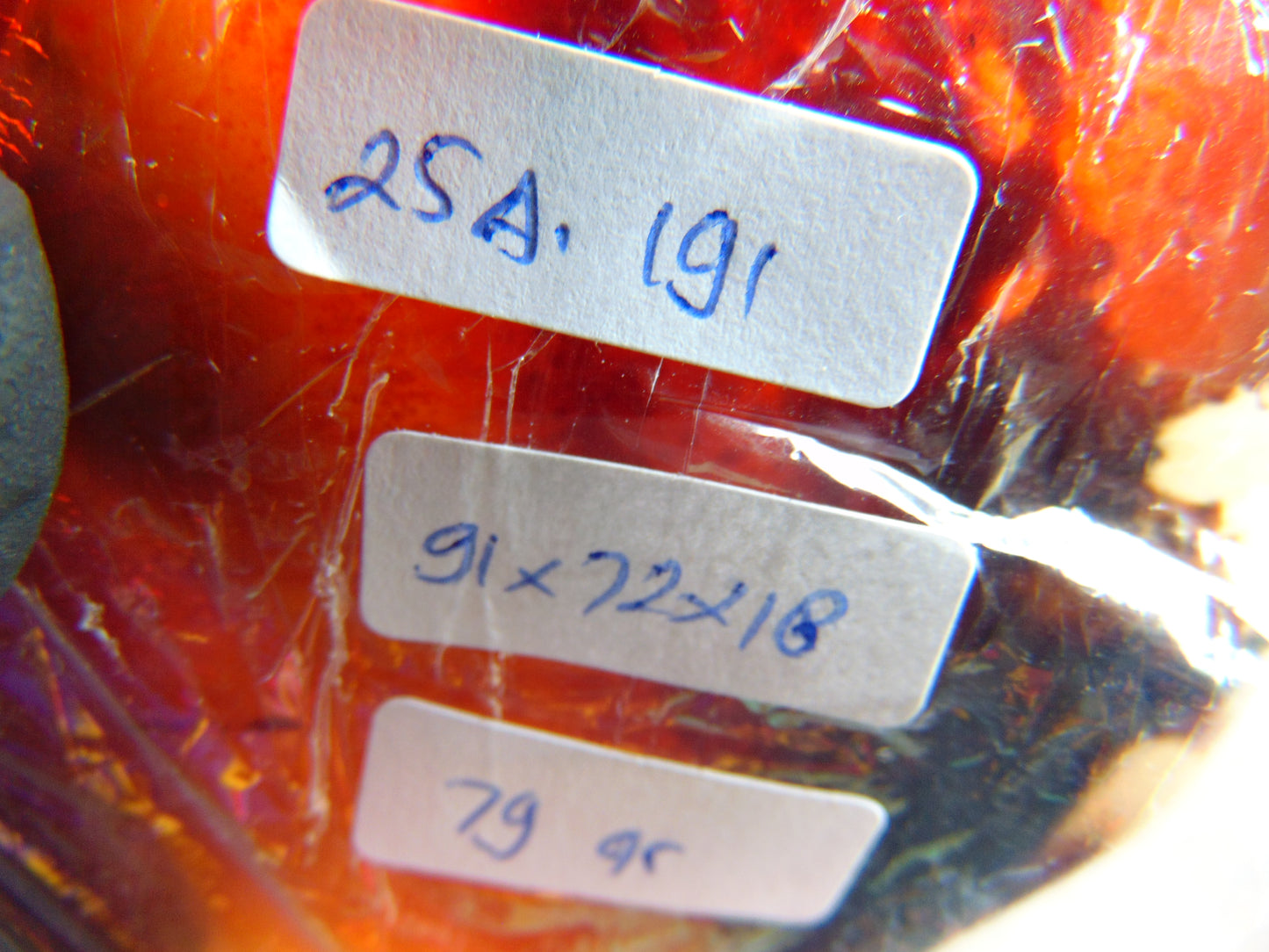 79 gram Slab Slim polished Indonesian Blue Amber for Healing 25A191