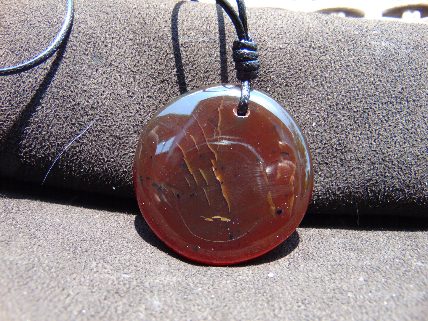 14 gr Chip Pendant Indonesian blue Amber for Healing AJ56