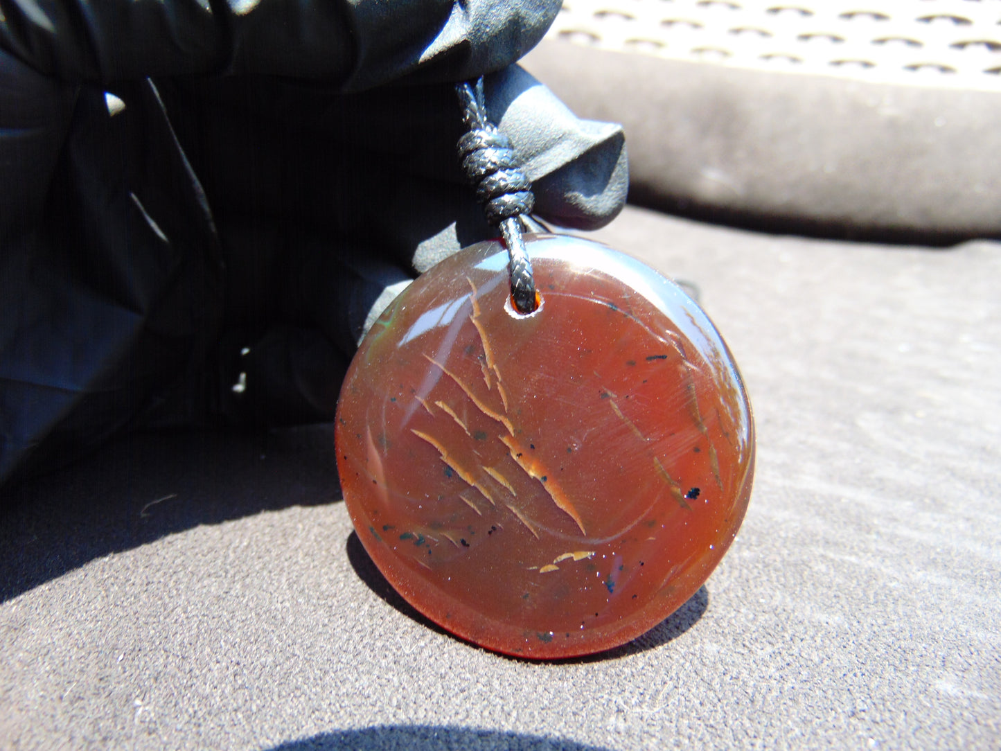 14 gr Chip Pendant Indonesian blue Amber for Healing AJ56