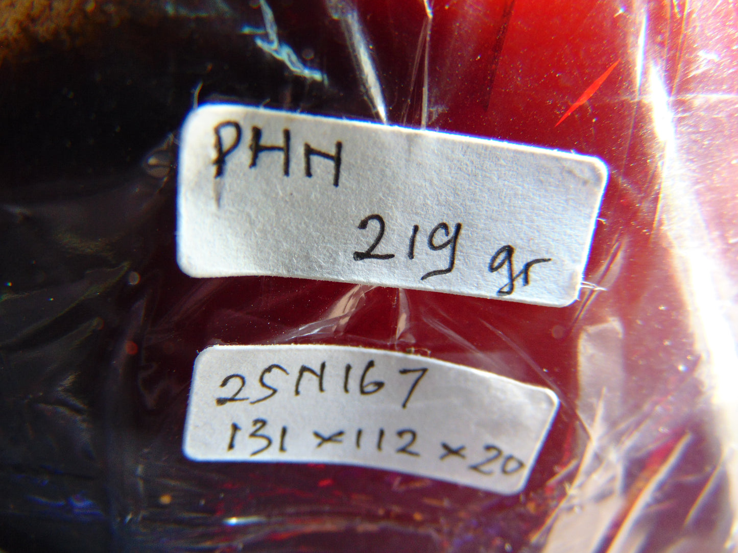 219 gram Slab polished Indonesian Dark Red Amber for Healing 25N167
