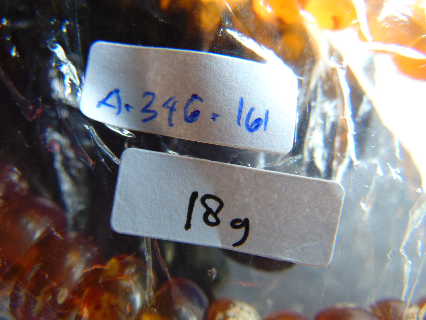 18 gram Small Beads Bracelet Indonesian mix blue Amber for Healing A34G161