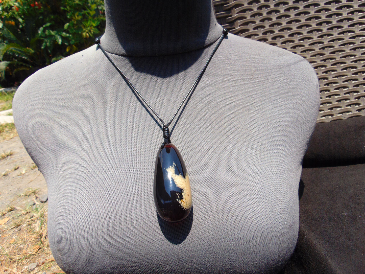 30 gr Teardrop Pendant Indonesian Blue Amber for Healing A930