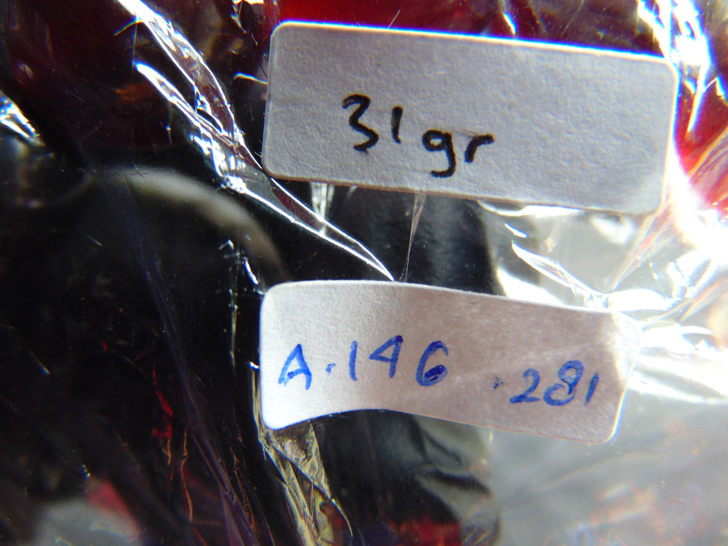 31 gram 14 Beads Mala Bracelet Indonesian Cherry Red Amber for Healing A14G281