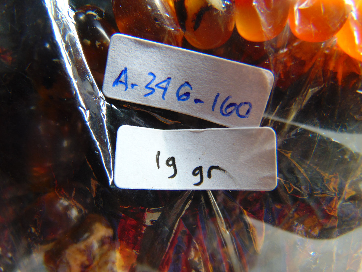 19 gram Small Beads Bracelet Indonesian mix blue Amber for Healing A34G160