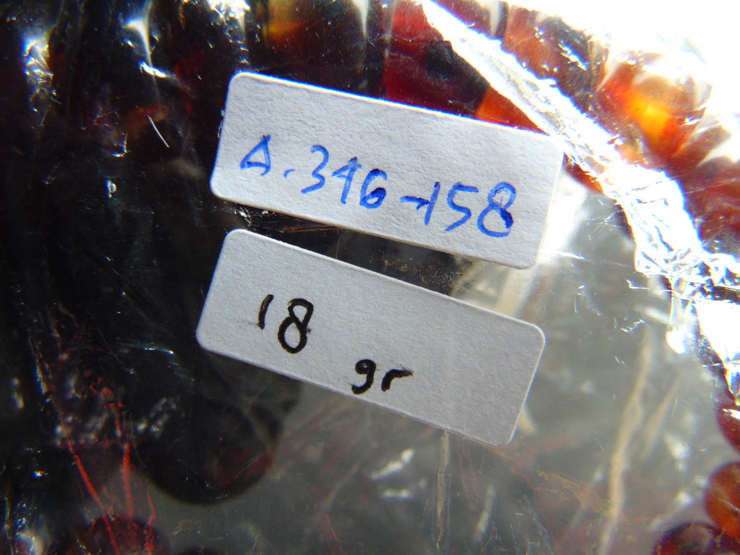 18 gram Small Beads Bracelet Indonesian mix Blue Amber for Healing A34G158