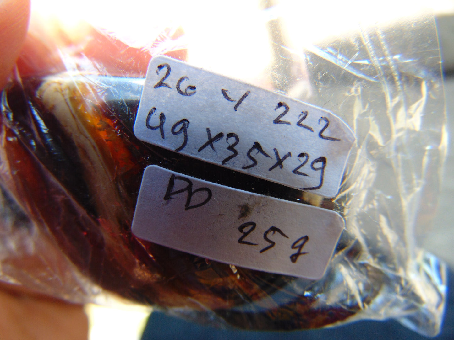 25 gram Pendant Indonesian Blue Amber for Healing 26Y222