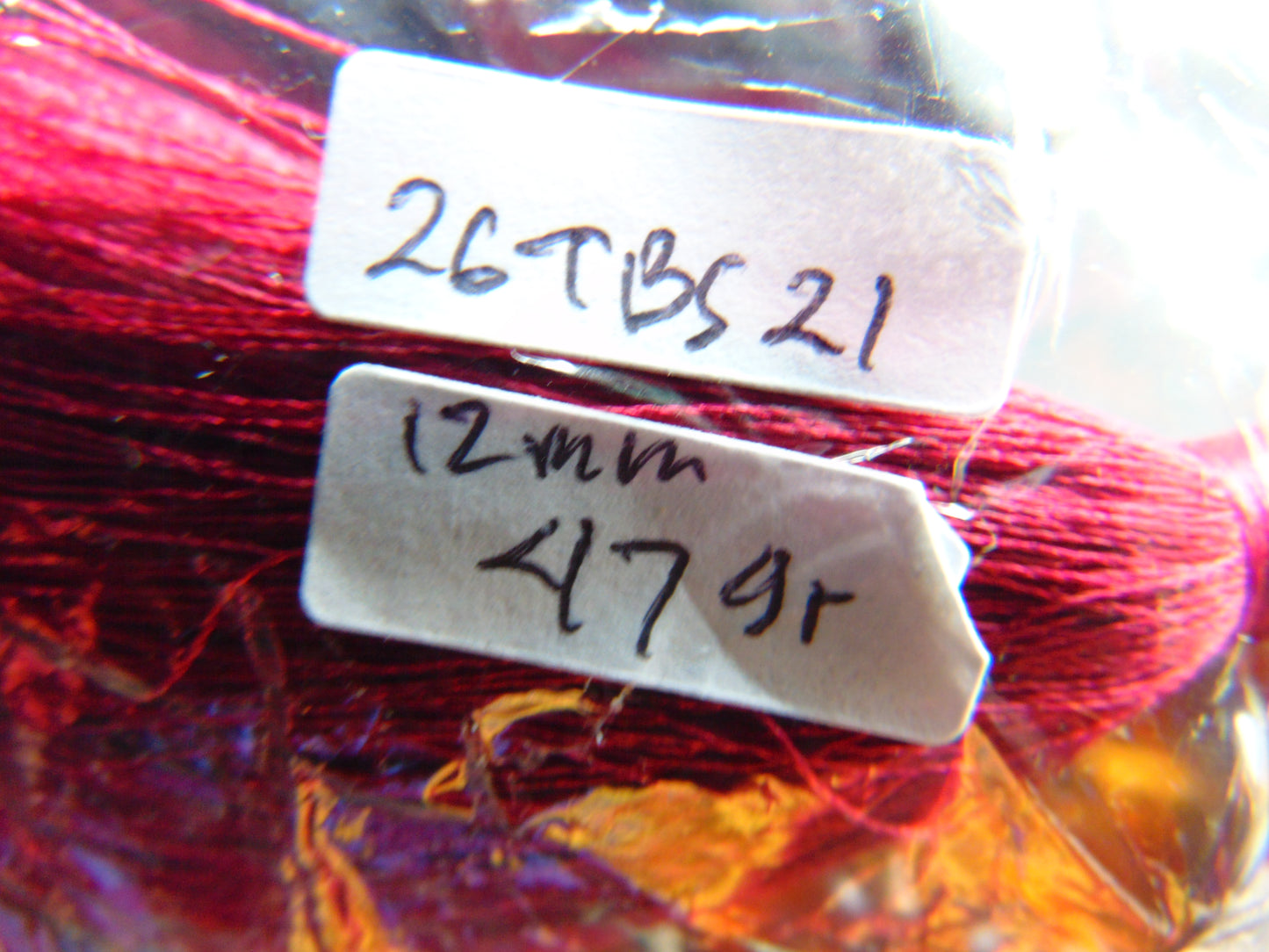 47 gr Hand Tasbih 33+2 Beads 12 mm Indonesian Blue Red Amber for Healing 25TBS21