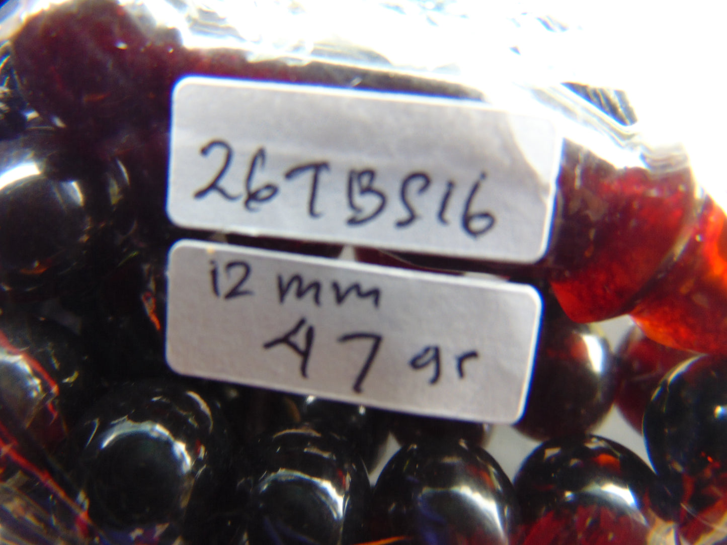 47 gr Hand Tasbih 33+2 Beads 12 mm Indonesian Cherry Red Amber for Healing 25TBS16