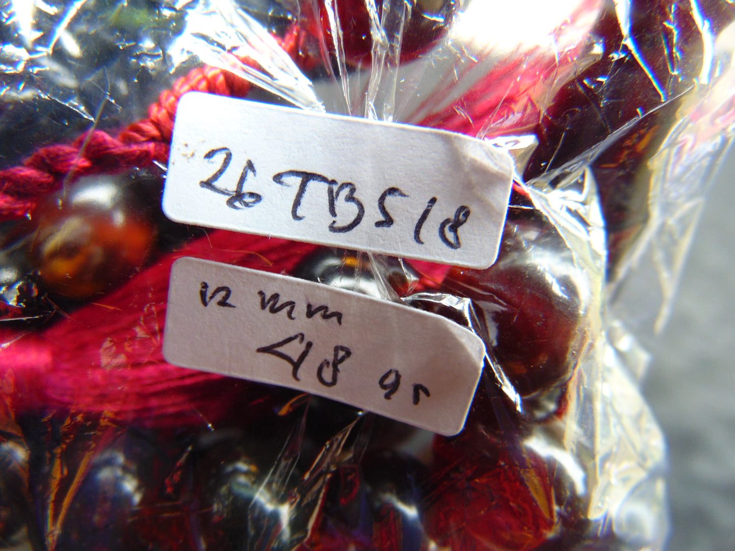 48 gr Hand Tasbih 33+2 Beads 12 mm Indonesian Red Amber for Healing 25TBS18