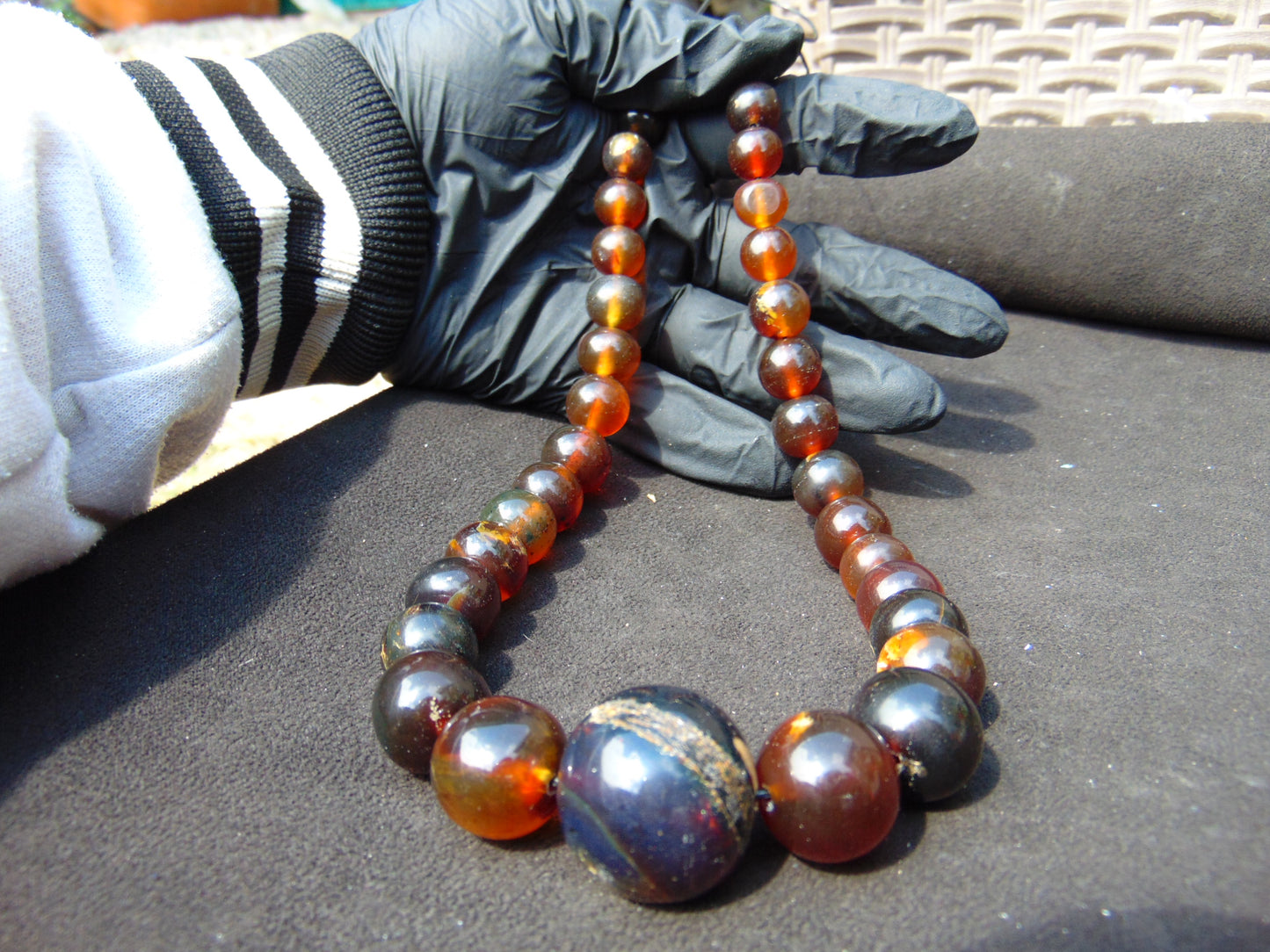 58 gram Small Beads Necklace Indonesian Amber for Healing A903