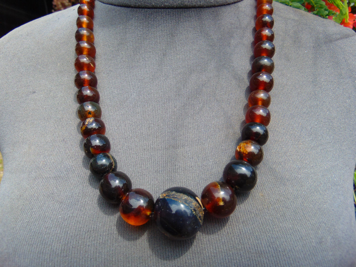 58 gram Small Beads Necklace Indonesian Amber for Healing A903
