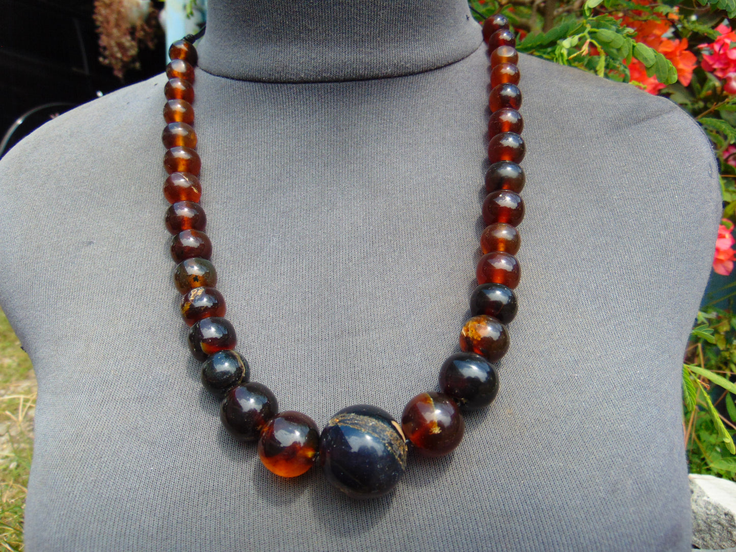 58 gram Small Beads Necklace Indonesian Amber for Healing A903