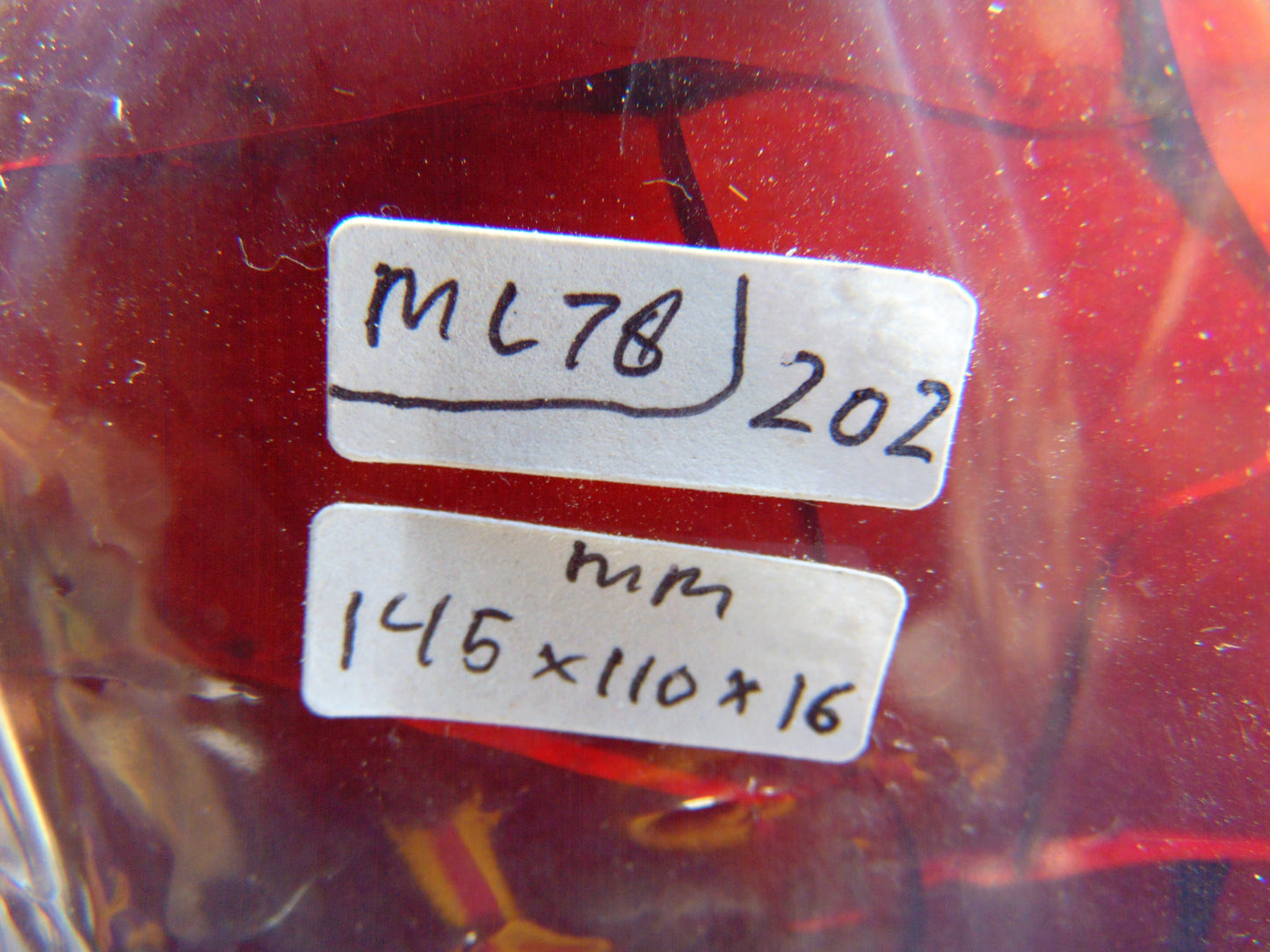 202 gram Slab polished Indonesian Cherry Red Amber for Healing ML78