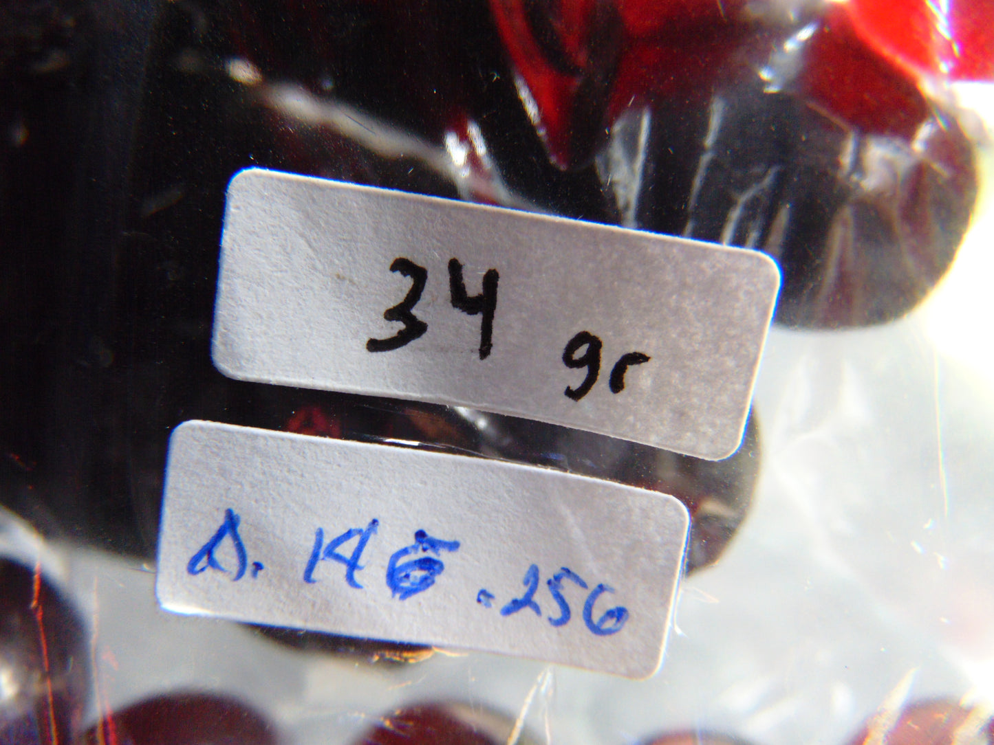 34 gram 14 Beads Mala Bracelet Indonesian Cherry Red Amber for Healing A14G256