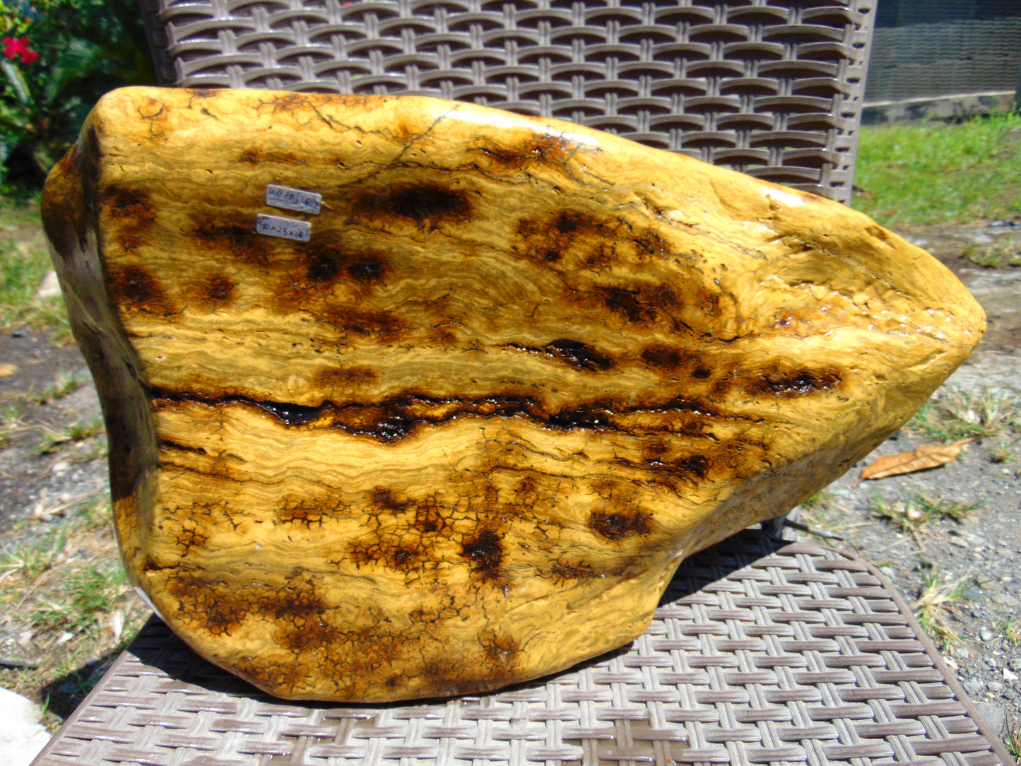 7606 gram Polished Indonesia Yellow Fragrance Amber for Healing K828