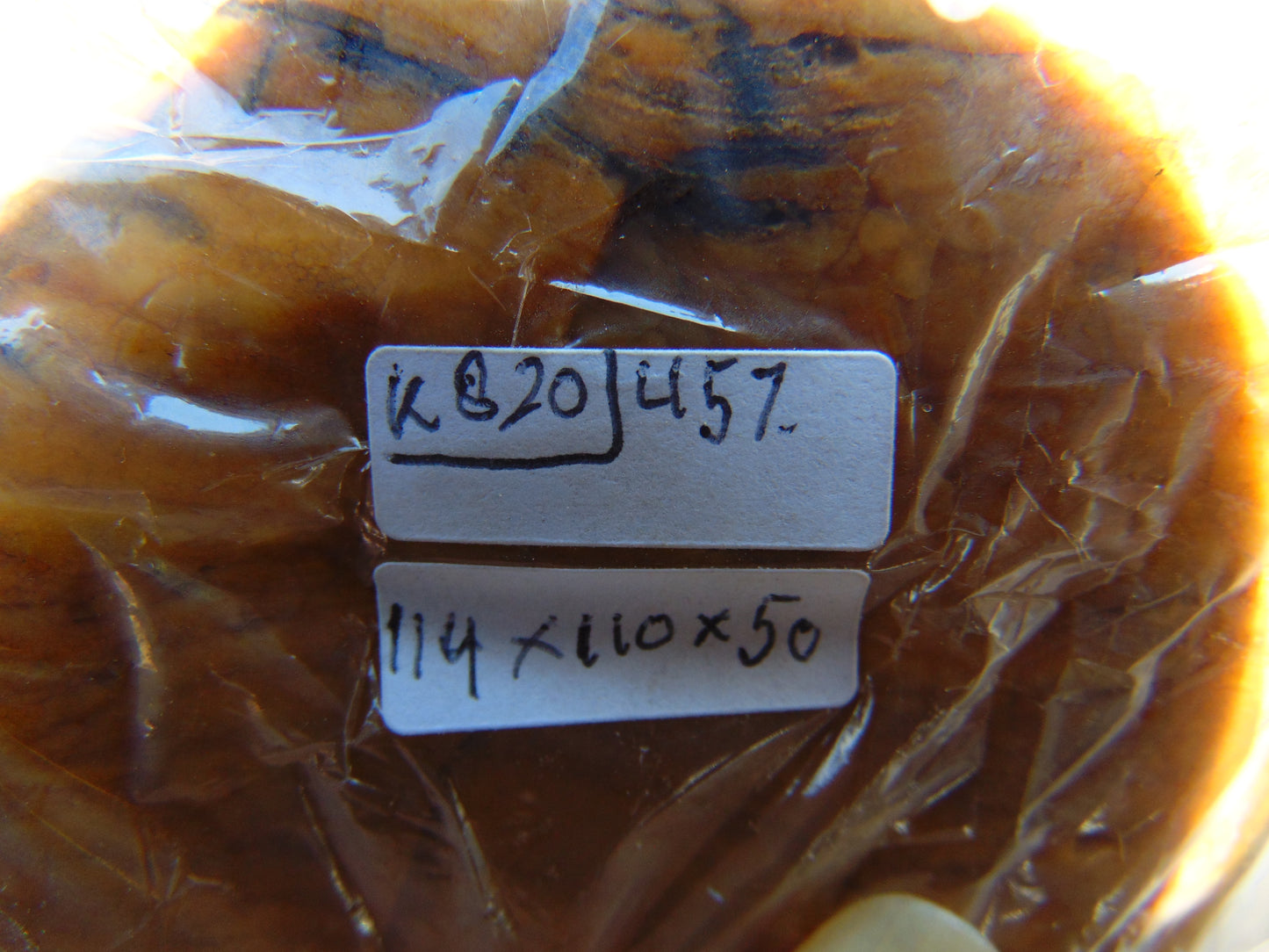 457 gram Polished Indonesia Yellow Fragrance Amber for Healing K820