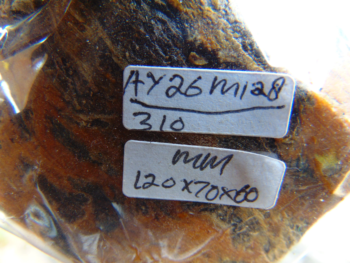 310 gram Polished Indonesia Yellow Aromatic Amber for Healing AY26M128