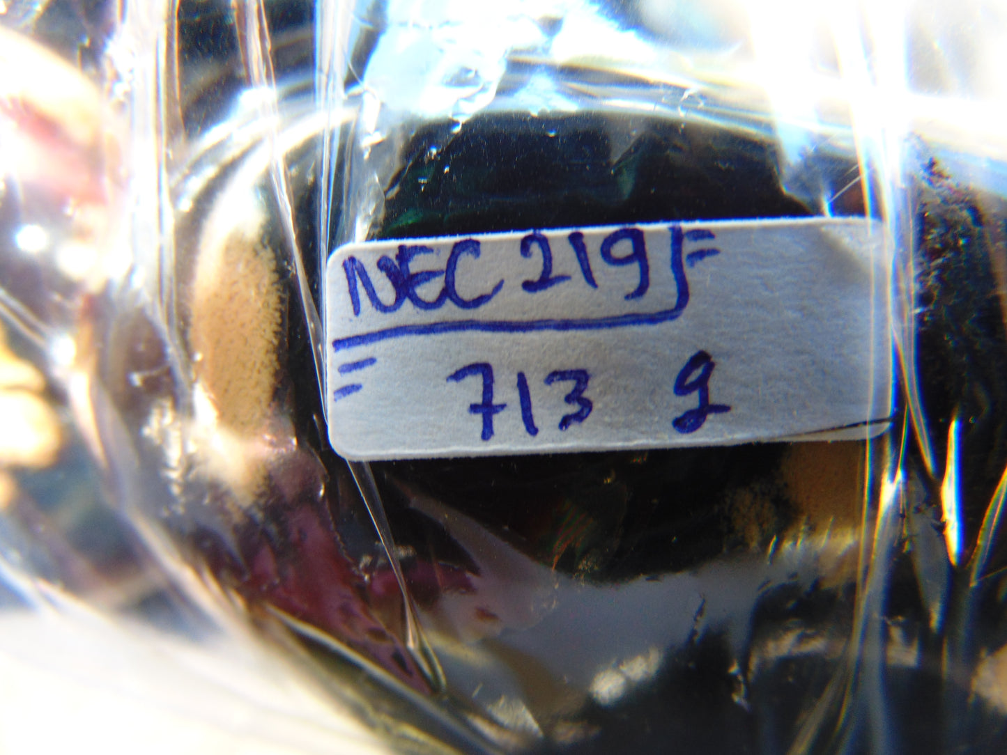 713 gr Big beads Necklace Indonesian blue Amber for Healing NEC219
