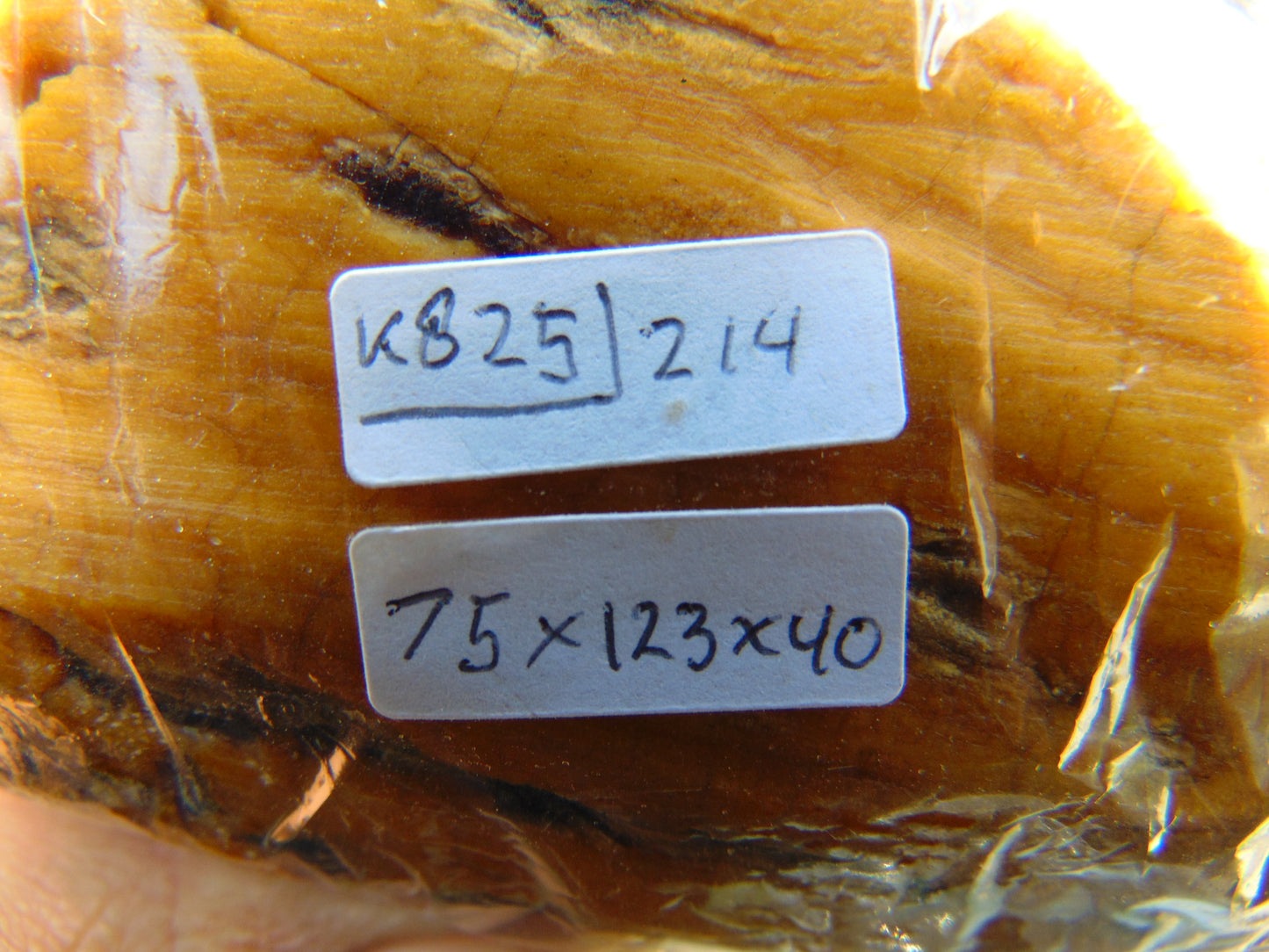 214 gram Polished Indonesia Yellow Fragrance Amber for Healing K825