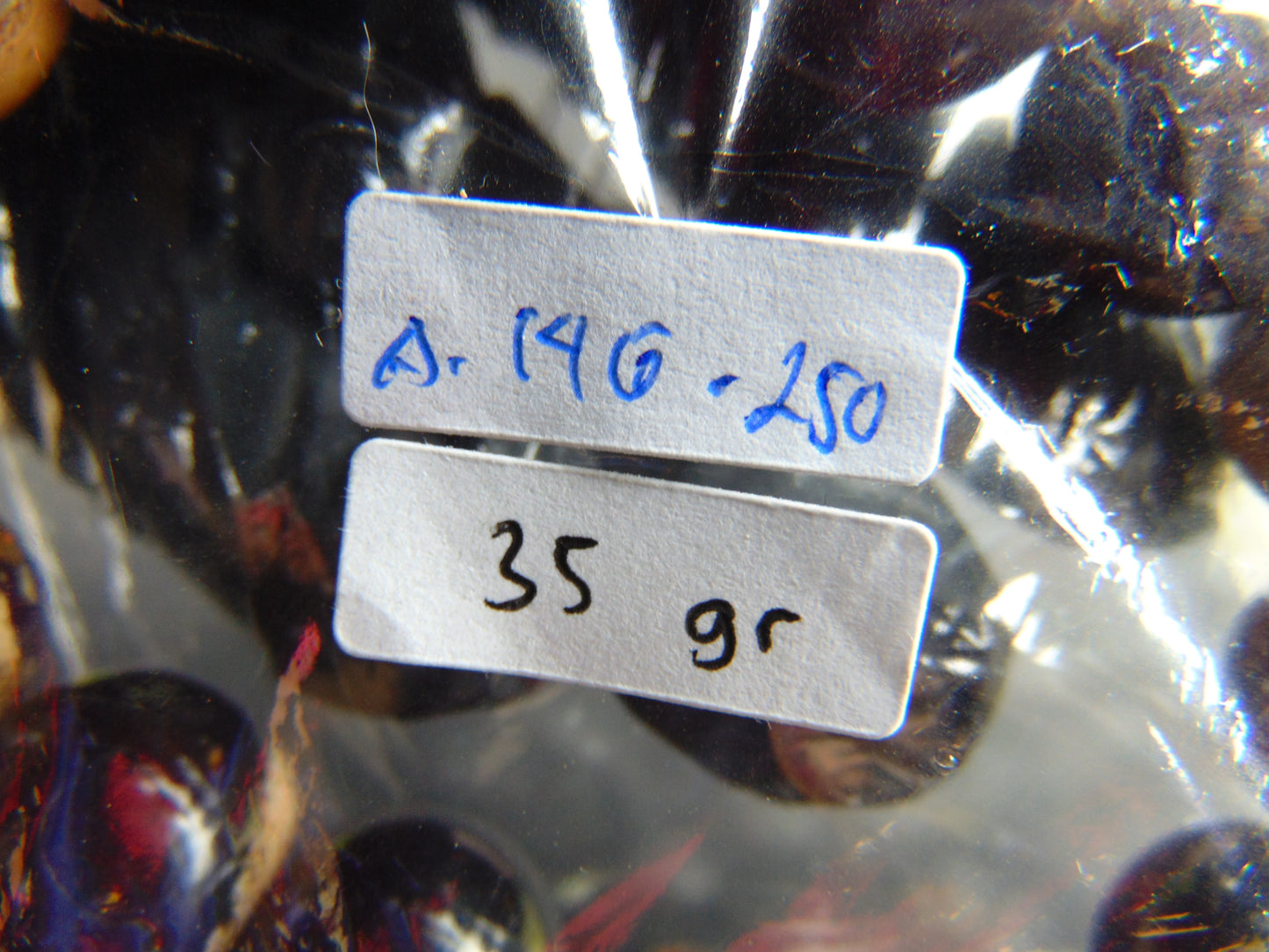 35 gram 14 Beads Mala Bracelet Indonesian Dark White Amber 16 mm for Healing A14G250