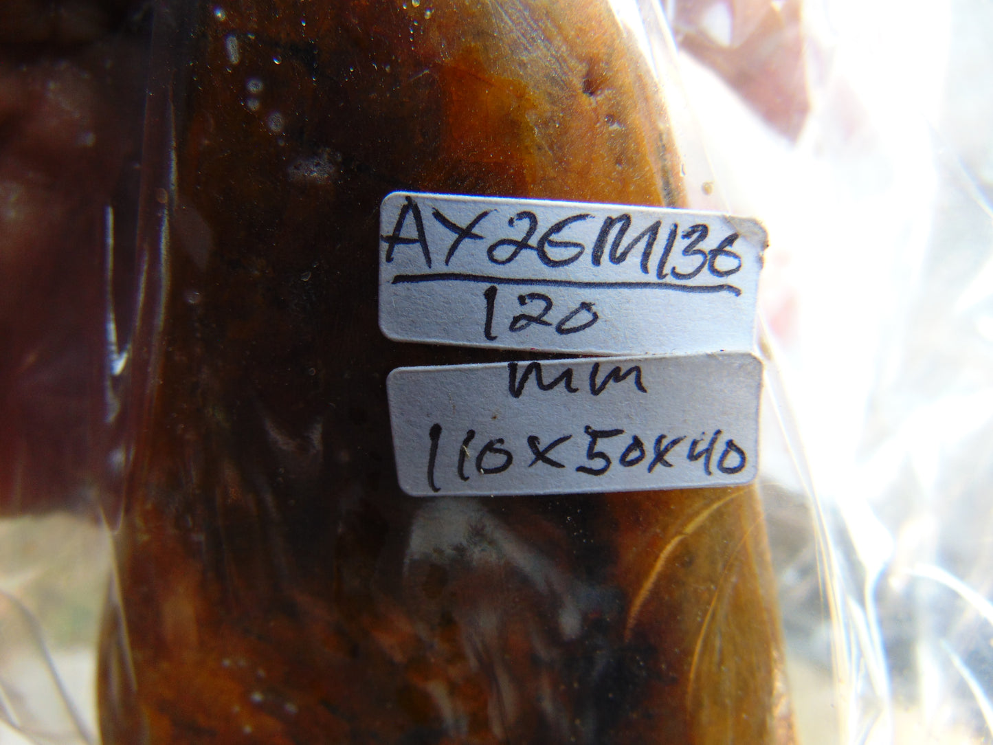 120 gram Polished Indonesia Yellow Aromatic Amber for Healing AY26M136