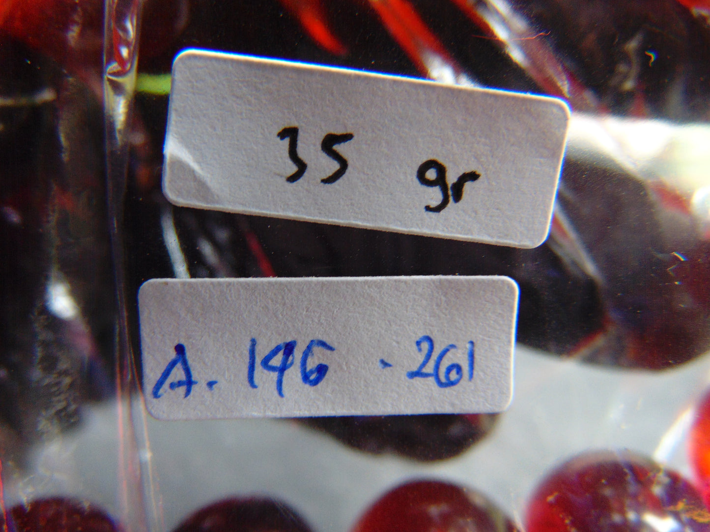 35 gram 14 Beads Mala Bracelet Indonesian Red Amber 16 mm for Healing A14G261